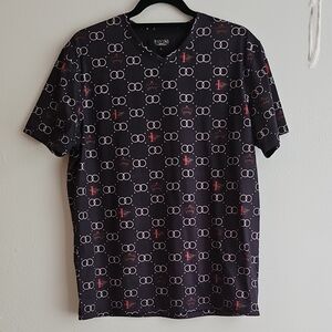 Black Patterned Men's Tee